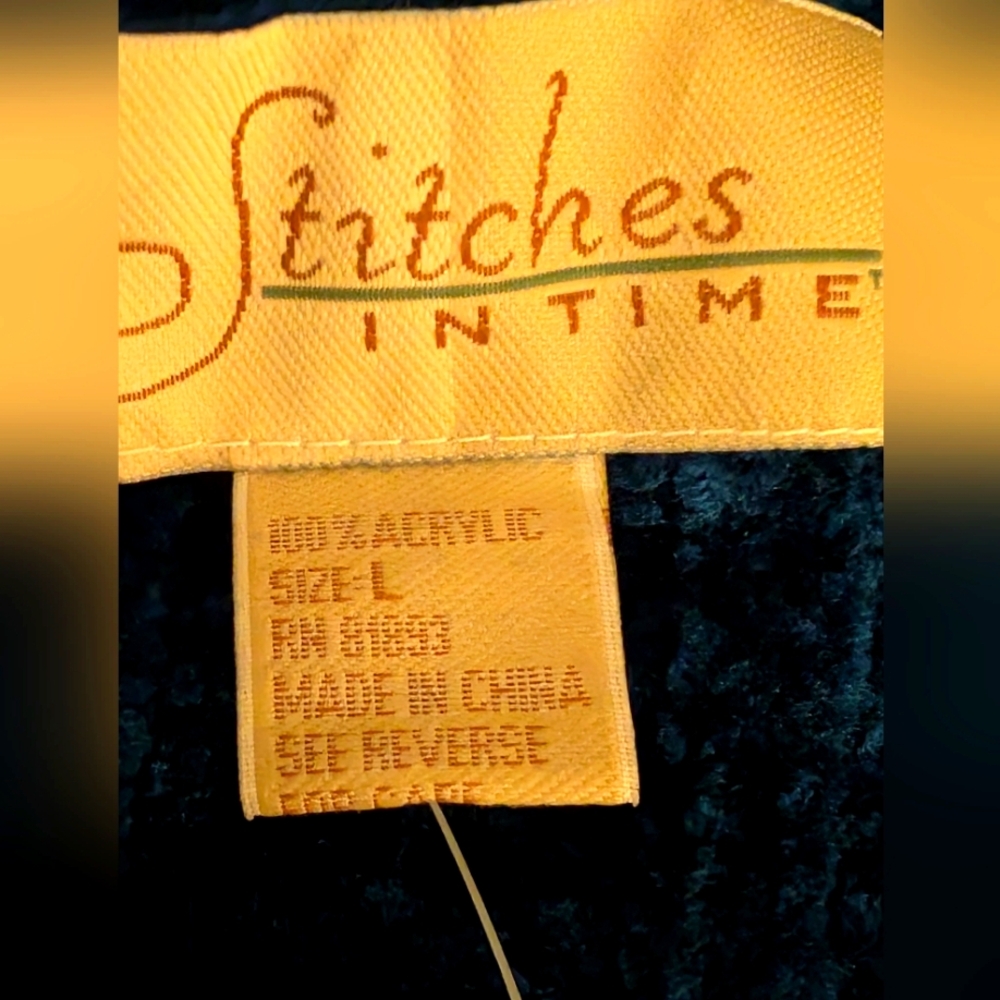 Stitch in Time Teal Button-Up Sweater - Picture 5 of 5